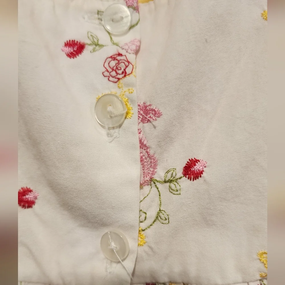 George Y2K Vtg Yellow and White Floral Dress Infants Size 3-6 Months Girls